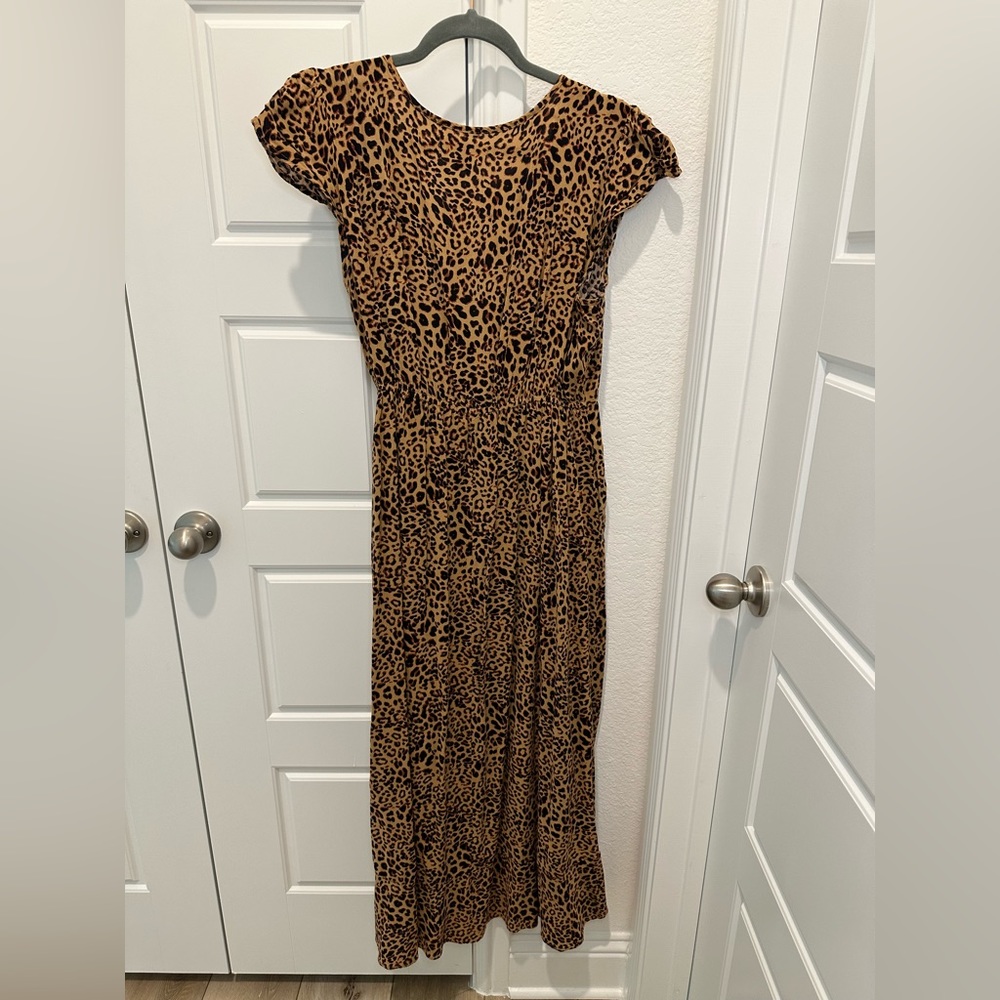 Leopard wrap dress